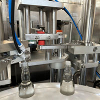 Machine automatique de remplissage et de bouchage de bouteilles pour sauces, pâtes, miel, mayonnaise, liquides visqueux, ligne d'embouteillage