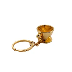 3D Coffee Series Charm Coffee Cup Keychain Miniature Novelty Keyring Barista Gift for Coffee Lover