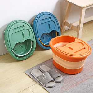 Foldable Foot Bath Tub Oval Plastic Portable For Adults Household Use - Product Image 1