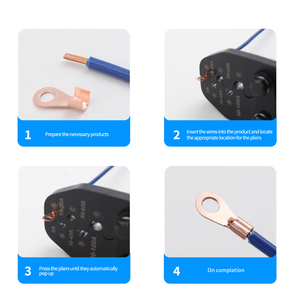 OT-400A 14.2mm Dia Red Copper IP68 Circular Splice Ring Terminal Brass Wire Lugs Terminals Naked <strong>Battery</strong> <strong>Cable</strong> Connector - Product Image 3