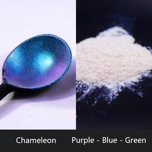 Pigment optique effet miroir caméléon, poudre chromée multichrome <span class=keywords><strong>à</strong></span> changement de couleur pour nail art, peinture automobile, décoration en résine époxy - Product Image 3