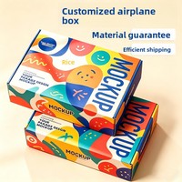 Boîtes d'avion en papier kraft personnalisées, écologiques et recyclables, design pliable, impression offset, logo personnalisé, estampage UV/à chaud, cadeau