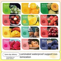 Autocollant d'étiquette de fruits, autocollant publicitaire pour célébrités du web, pastèque, pêche, raisin, autocollant en PVC personnalisé, adhésif universel, étiquette de boîte de fruits