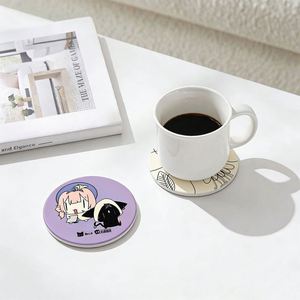 Juego de Posavasos Absorbentes de Corcho y Cerámica con Impresión de Logotipo Personalizado de Fábrica, Posavasos de Cerveza Baratos Personalizados para Bebidas y Café - Product Image 2