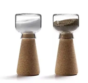 Agitadores de sal y pimienta personalizados con tapa de madera, conjunto de pimienta y especias, diseño personalizado, venta al por mayor