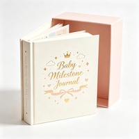 Album photo personnalisé pour bébé, couverture rigide, journal du premier anniversaire, cadeau pour nouvelle maman, boîte avec pochettes