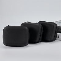 Tas Penyimpanan EVA untuk Speaker Bluetooth, Corong Silikon & Kotak Kemasan Mouse Anti Guncangan Portabel Hitam Desain Terbuka