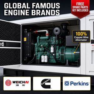 <span class=keywords><strong>Générateur</strong></span> diesel <span class=keywords><strong>monophasé</strong></span> silencieux à démarrage automatique EPA 20Kw 25Kw 30Kw 50Kw 60Kw avec ATS, compatible Cummins, Weichai, Ricardo, Stamford - Product Image 4