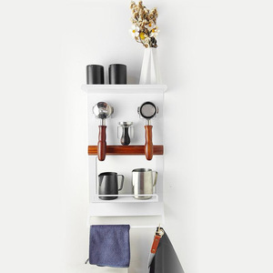 Support de rangement multifonctionnel pour café avec porte-tamper et étagère à tasses pour l'organisation du comptoir de bar - Product Image 4