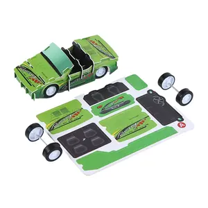 Brinquedo De Dobramento De Papel Caminhão Pequeno Duas Pistas Veículo Educacional Carro De Brinquedo De Papel Jigsaw Táxi Puzzle 3D Papel Crianças Puzzle 3D Carro