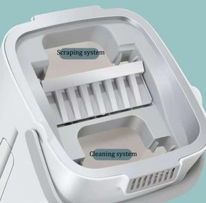 Lau và xô với Bộ vắt, tay miễn phí sàn phẳng lau và xô, 2 miếng đệm sợi nhỏ có thể giặt được bao gồm, sử dụng ướt và khô - Product Image 3