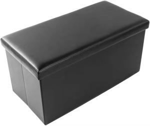 Gấp hộp lưu trữ nhà máy Outlet Multi-Màu sắc hình chữ nhật da ráp Ottoman băng ghế dự bị 30inch phẳng có thể gập lại lưu trữ phân - Product Image 4