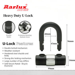 Rarlux 8402 Hochleistungs-U-Schloss Fahrradkettenschloss mit Schlüssel Diebstahlsicher Mehrere Spezifikationen - Product Image 2