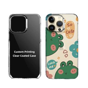 Coque <span class=keywords><strong>de</strong></span> téléphone transparente rigide pour <span class=keywords><strong>transfert</strong></span> thermique 3D par sublimation, vierge, pour <span class=keywords><strong>iPhone</strong></span> 12 13 14 15 16 17 Pro Max, bouton ouvert, personnalisable - Product Image 1