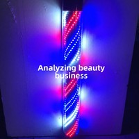 Vente directe usine – Boîte lumineuse LED murale rotative en cuir, design moderne et minimaliste, pour salons de beauté et salons de coiffure