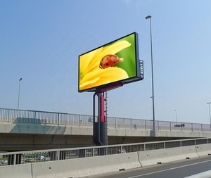 Đường cao tốc ngoài trời P10 đầy đủ màu sắc dẫn Màn hình hiển thị smd3535 10 mét bảng kỹ thuật số với 10 mét cột sắt IP65 2 năm bảo hành - Product Image 5