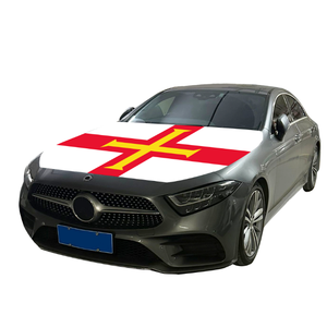 Флаг Гернси на капот автомобиля, эластичный патриотический флаг-баннер на капот, флаг на крышку двигателя Гернси - Product Image 6