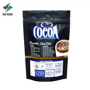 DQ PACK vente en gros de qualité alimentaire finition mate 200g sac d'emballage en plastique pochette debout avec fermeture éclair pour poudre de coco