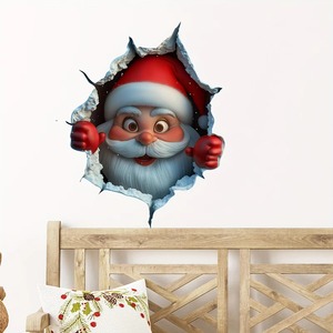 1pc Christmas Santa Wall Stickers PVC Waterproof Sticker Door <b>Window</b> Wall <b>Decals</b> DIY Peel Sticker Home Living Room Party Decor - Product Image 4