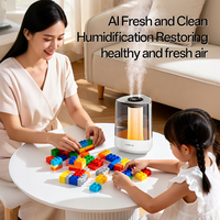 Humidificateur grande capacité 5L pour chambre à coucher, lumière de nuit chaude sécurisée pour bébés et tout-petits, humidification pure pour la maison et le bureau