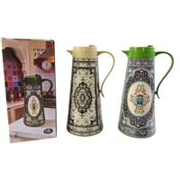Carafe à café isotherme à double paroi en verre avec coque en plastique, 1,0 L, pour usage domestique quotidien, maintien au chaud/au froid pendant 24h, style américain