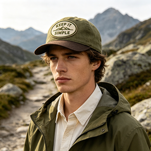 Mountain Peak Trail Hiker Summit Explore Nature Wilderness Wandering Soul Gorra estilo papá vintage desgastada - Product Image 4