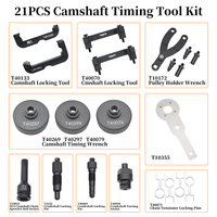Kit d'outils de calage d'arbre à cames MT-Tools 21 pièces en acier compatible avec les moteurs 2.0T/2.4/2.5/2.8/3.0T/3.2T/4.2/5.2L Audi VW EA837 Garantie 12 mois