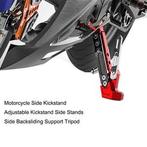 Accessoires universels pour béquille de moto, support de béquille réglable en alliage d'aluminium CNC modifié pour scooter, pied de béquille - Product Image 6