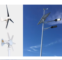 Système hybride éolien solaire 48 v, 40W, projecteur de rue, avec générateur de vent