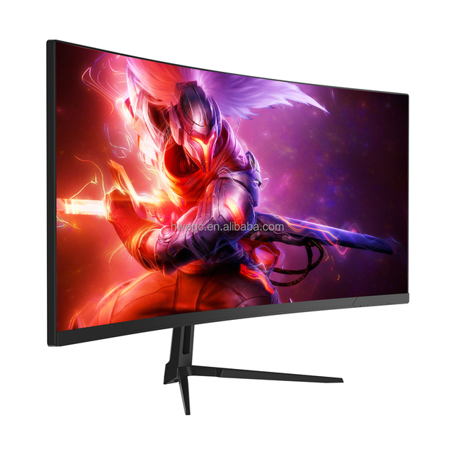 Anti-blue Light 34 Inch 21:9 Lcd 4k Computer Display Gamer 144hz 100hhz Curved Screen Gaming Computer Monitor