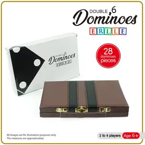Wholesale China Products Cheap Plastic Domino With Leather Box