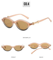 Lunettes de soleil de luxe pour hommes, style rétro ovale œil de chat, avec détails métalliques, pour la conduite en extérieur, par un designer de mode