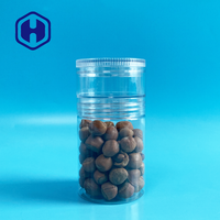 Pot en plastique PET à deux couches H92mm avec couvercle à vis pour pâte confiture Biscuit Cookie Candy Snack Stockage des aliments en conserve