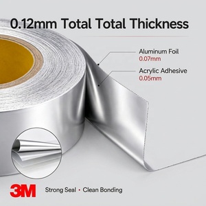 <span class=keywords><strong>Cinta</strong></span> <span class=keywords><strong>de</strong></span> <span class=keywords><strong>Aluminio</strong></span> <span class=keywords><strong>de</strong></span> una Cara <span class=keywords><strong>3M</strong></span> <span class=keywords><strong>425</strong></span> con Adhesivo Acrílico Sensible a la Presión para Enmascarar y Aislamiento Térmico - Product Image 3