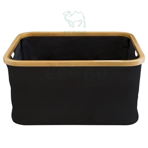 Cesta de lavandería plegable de almacenamiento de ropa de bebé de bambú de alta calidad - Product Image 2