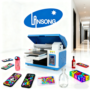 Lansong tốc độ cao dễ dàng để hoạt động 3560 UV phẳng máy in máy nkjet máy in định dạng nhỏ A3 A4 cho thẻ nhựa - Product Image 1