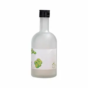 Wholesale spot 330ml green plum glass bottle silk mouth fruit wine empty bottle ice wine