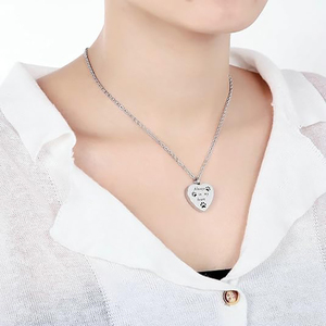 Wholesale Heart <b>Urn</b> Necklace for Ashes Pet Cremation Jewelry Keepsake Memorial Pendants - Product Image 6