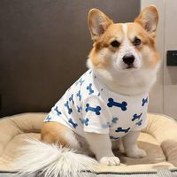 Vêtements pour chiens légers et respirants à imprimé os, pour Corgi, Bouledogue français, Bichon Frisé, Teddy, petits chiens, collection printemps/automne, très prisés