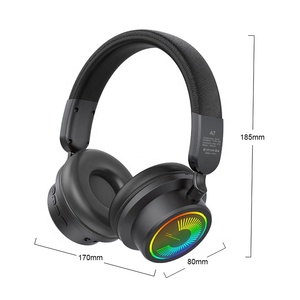 블루투스 헤드셋 용 Kisonli A7 액티브 Dermatoglyph 휴대용 <span class=keywords><strong>RGB</strong></span> LED 조명 온이어 및 오버이어 무선 - Product Image 5