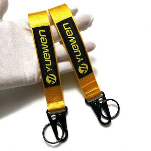 Étiquette tissée personnalisée pour équipe de football, logo NFL, anneau en fer bec d'aigle en métal lourd, porte-clés à sangle courte - Product Image 4