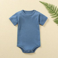 Bodys bébé unisexe ultimes et souples à manches courtes pour garçons et filles, en gaze de coton, motif uni, fermeture simple boutonnage, décontracté
