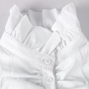 Blusa <span class=keywords><strong>Pirata</strong></span> Lolita para <span class=keywords><strong>Mujer</strong></span>, Mangas Largas, Cuello Alto, Ajustada, Estilo Victoriano Steampunk, Disfraz <span class=keywords><strong>de</strong></span> Halloween, Cosplay Medieval, Jabot con Botones - Product Image 6