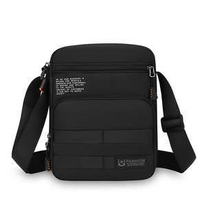 Sac messager pour homme tendance, petit sac en Oxford avec fermeture éclair, durable, pour un usage quotidien, toutes saisons, sac bandoulière avec logo en relief - Product Image 2