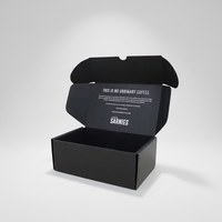 Boîte d'expédition en carton noir grand format pour vêtements, personnalisable avec logo imprimé, en carton ondulé pour l'emballage et l'expédition en gros