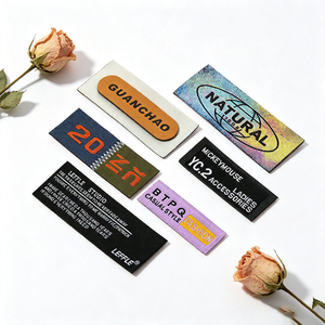 Wholesale Custom Woven Clothing Fabric Labels Embroidered Effect Logo Tags Personalized Care Symbol Labels For Fashion Garment - Product Image 4