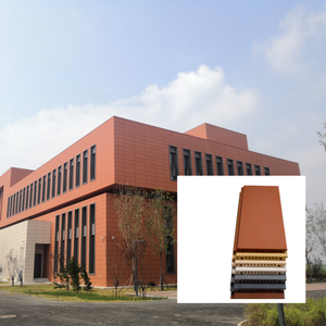 Panneau en terre cuite minimaliste moderne, lignes épurées et texture naturelle pour les studios architecturaux et les bureaux de design, façade de bâtiment - Product Image 4