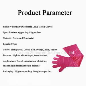 Veterinária descartável longo retal luvas PE Material 90cm comprimento impermeável anti-incrustantes para caça campo vestir cervos/vaca - Product Image 5