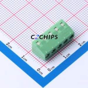 1727049 <b>Screw</b> Terminal <b>Block</b> Through hole Component (THT),P=3.81mm Connector 1x5P 3.81mm Green Through Hole - Product Image 1