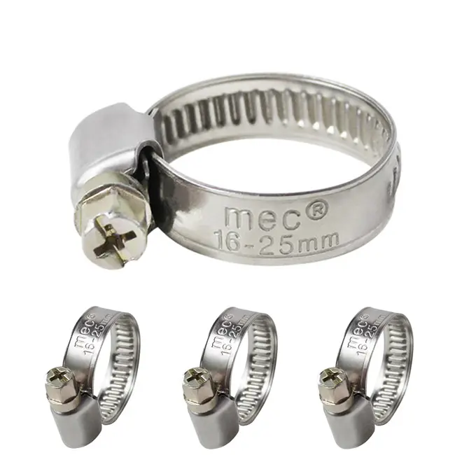 Germany Type Hose Clamp 9mm 12mm Worm Gear Iron galvanizing 201 304 Stainless Steel Hose Clamps